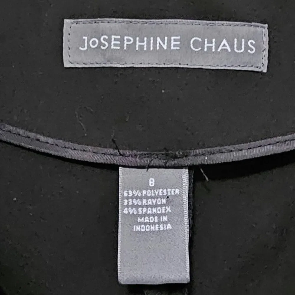 Josephine Chaus Straight Leg Pants Black Size 8 - NWT Office Neutral Minimalist